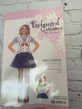 Leg Avenue Sailor Sweetie Costume - Navy, White & Red girls medium new enchanted